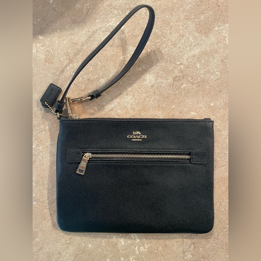 Coach Black Leather Pouch